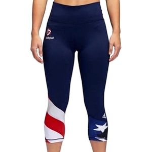 OFFER🇺🇸NWT✨️ Adidas USA Volleyball American Flag Workout Leggings, Small